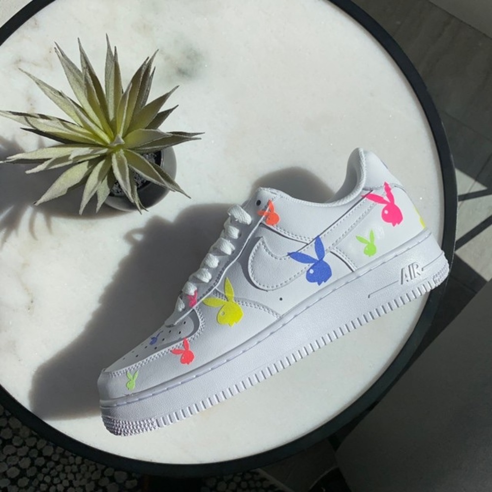 *Custom* Rainbow Reflective Playboy Airforce 1 ‘07